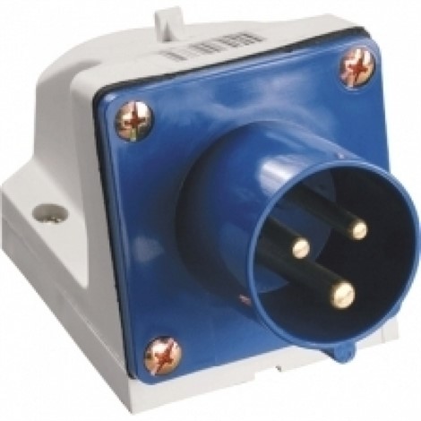 Вилка силовая стационарная IP44 16А 2P PE 220В TDM ELECTRIC - фото 30542