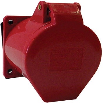 Розетка силовая стационарная для скрытой установки IP44 16А 3P PE 380В TDM ELECTRIC - фото 30545