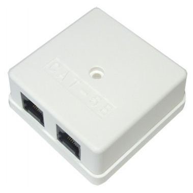 Комбинированная розетка накладная тел. комп. RJ-11 RJ-45 REXANT - фото 33400