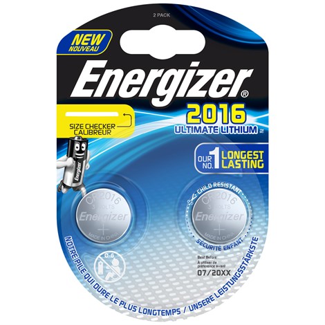 Батарейка Energizer CR2016 Ultimate lithium (2шт в уп.) - фото 33671