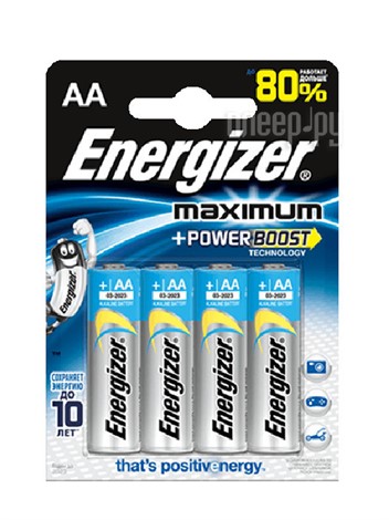Батарейка Energizer Maximum LR6/E91 1.5V - фото 33692