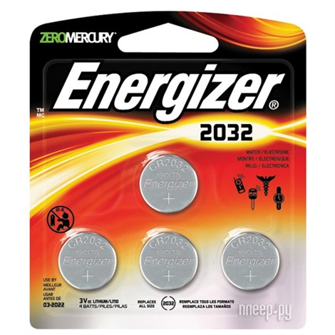 Батарейка Energizer Lithium CR2032 3v LITHIUM - фото 33694