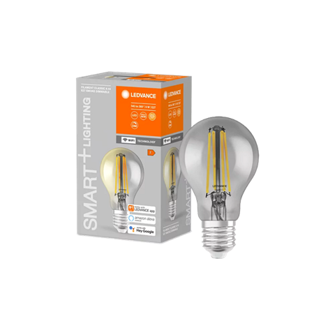 WiFi FIL Classic A Dimm 44 6 W/2500K E27 540Lm d60*105 темнодымчатое стекло - лампа LEDVANCE - фото 44941