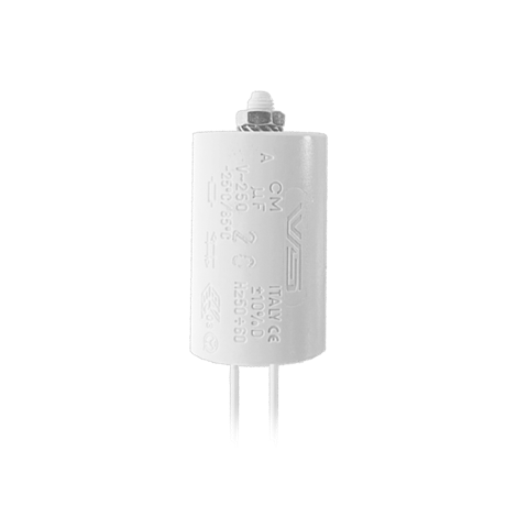 VS 20 мкФ ±10% 250V d40x63 -25C/+85C M8x10 (Пласт. корпус/провода 250мм) - Конденсатор - фото 47826