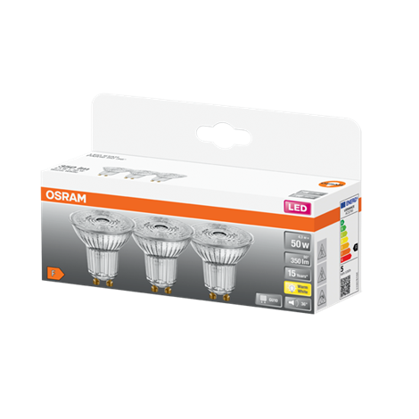 LSPAR165036 4,3W/827 230V GU10 OSRAM Экопак 1X3 - LED лампа OSRAM - фото 48072