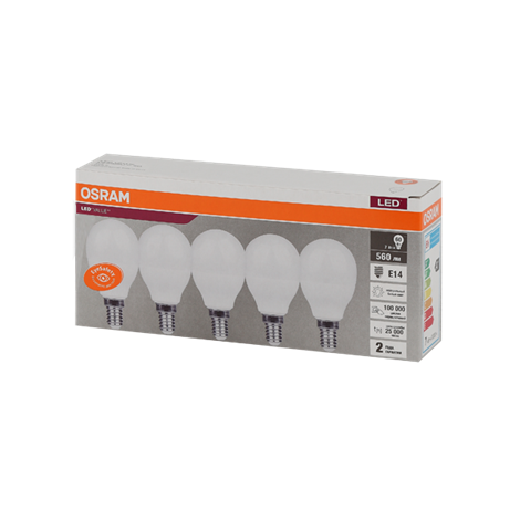 LVCLP60 7SW/840 230V E14 Экопак1X5 RU OSRAM - фото 48098