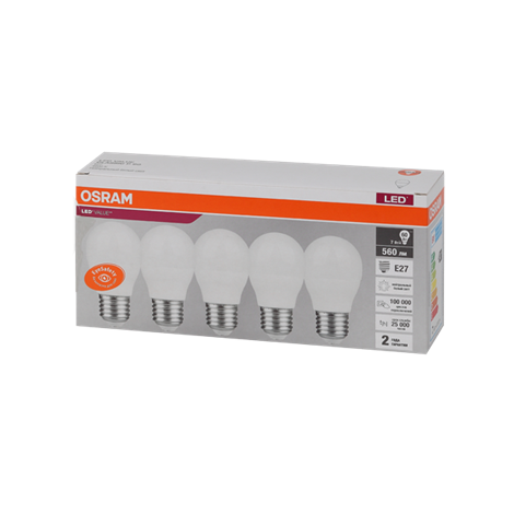 LVCLP60 7SW/840 230V E27 Экопак1X5 RU OSRAM - фото 48099