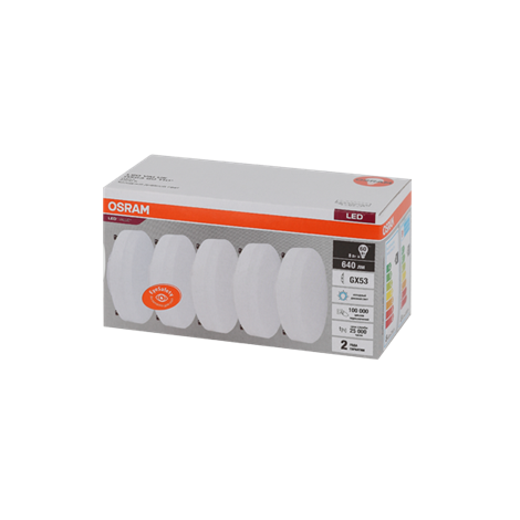 LVGX5360 8SW/865 230V GX53 Экопак1X5 RU OSRAM - фото 48104