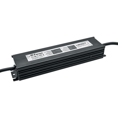 Трансформатор электронный для светодиодной ленты 100W 12V IP67 (драйвер), LB007 FERON - фото 50543