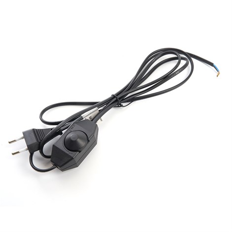 Сетевой шнур с диммером 230V 2м, черный, DM103-200W - фото 51324