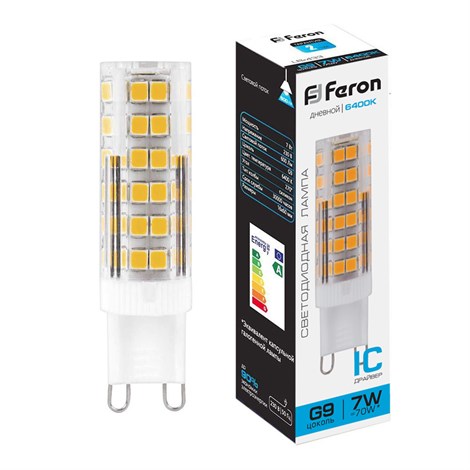 Лампа светодиодная Feron LB-433 G9 7W 175-265V 6400K - фото 51904