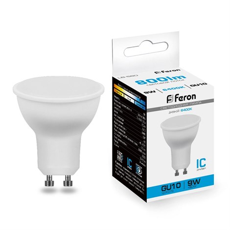 Лампа светодиодная Feron LB-560 MR16 GU10 9W 175-265V 6400K - фото 53172