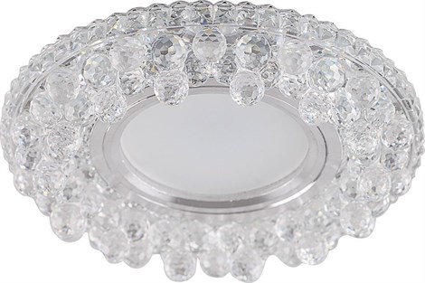 Светильник встраиваемый с LED подсветкой Feron CD941 потолочный MR16 G5.3 прозрачный - фото 56298