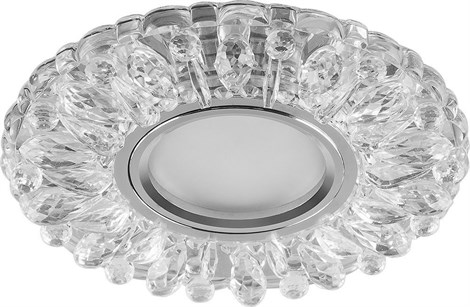 Светильник встраиваемый с белой LED подсветкой Feron CD914 потолочный MR16 G5.3 прозрачный - фото 56320
