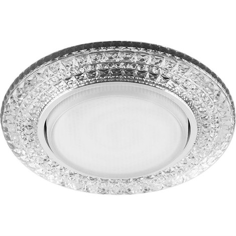 Светильник встраиваемый с белой LED подсветкой Feron CD4020 потолочный GX53 без лампы прозрачный - фото 56741