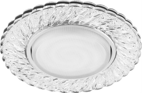 Светильник встраиваемый с белой LED подсветкой Feron CD4021 потолочный GX53 без лампы прозрачный - фото 56749