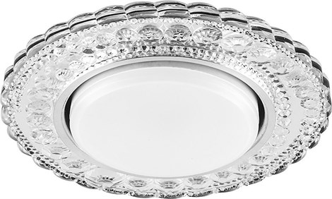 Светильник встраиваемый с белой LED подсветкой Feron CD4024 потолочный GX53 без лампы прозрачный - фото 57160