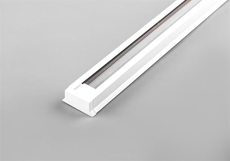 Шинопровод для трековых однофазных светильников, белый, 1м,  в наборе токоввод, заглушка, крепление, CAB1003 - фото 57897