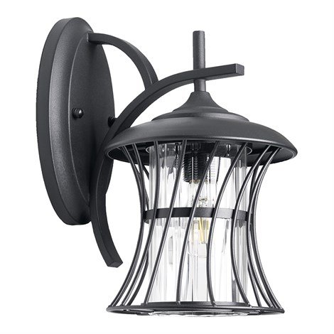 Светильник садово-парковый Feron PL520 на стену вниз  60W E27 230V, черный - фото 58300