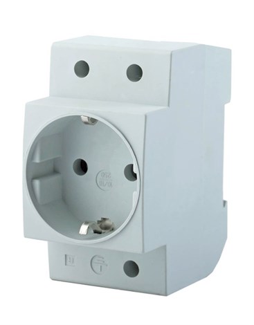 Розетка на DIN-рейку STEKKER PST16-70-20 2P+PE 16А, серый - фото 59037