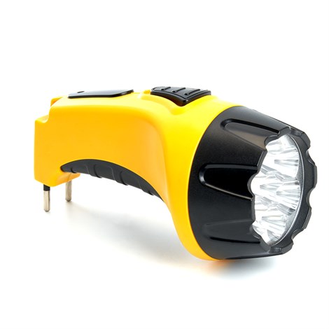 Фонарь аккумуляторный, 4 LED DC (свинцово-кислотная батарея), желтый, TH2293 (TH93A) - фото 59958