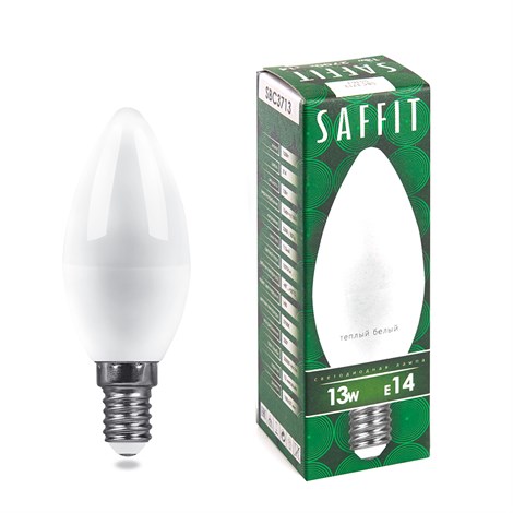 Лампа светодиодная SAFFIT SBC3713 Свеча E14 13W 230V 2700K - фото 60162