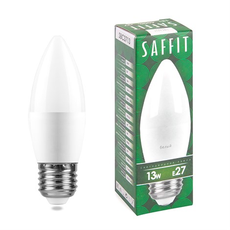 Лампа светодиодная SAFFIT SBC3713 Свеча E27 13W 230V 4000K - фото 60165