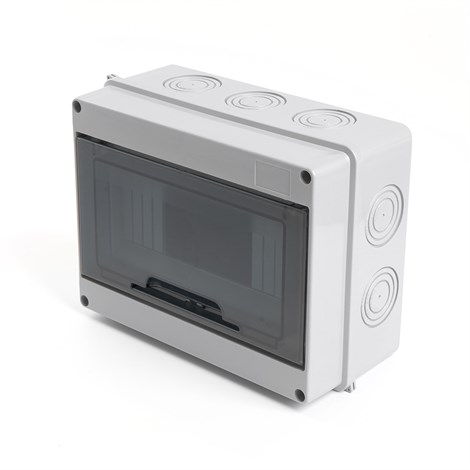 Бокс настенный STEKKER EBX50-1/08-65 8 модулей, пластик, IP65 - фото 62204