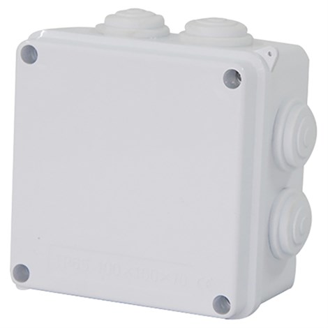 Коробка разветвительная STEKKER EBX30-02-65, 100*100*70 мм, 7 мембранных вводов, IP65, светло-серая - фото 62830