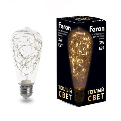 Лампа светодиодная Feron LB-380 E27 3W 230V 2700K - фото 63110