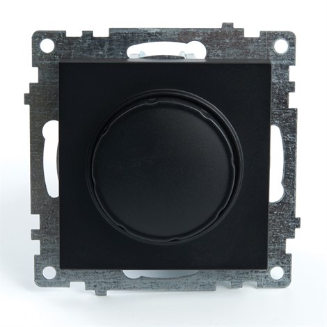Выключатель диммирующий (механизм), STEKKER GLS10-7106-05, 250V, 500W, серия Катрин, черный - фото 63327