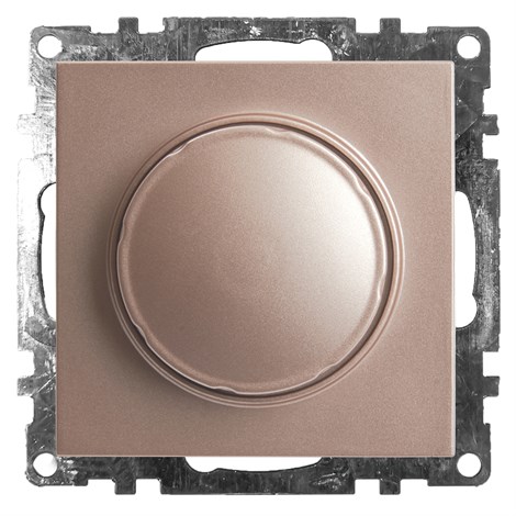 Выключатель диммирующий TRIAC(механизм), STEKKER GLS10-7106-02, 250V, 500W, серия Катрин, шампань - фото 63382