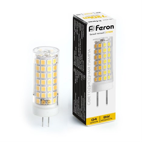 Лампа светодиодная Feron LB-434 G4 9W 175-265V 2700K - фото 63872