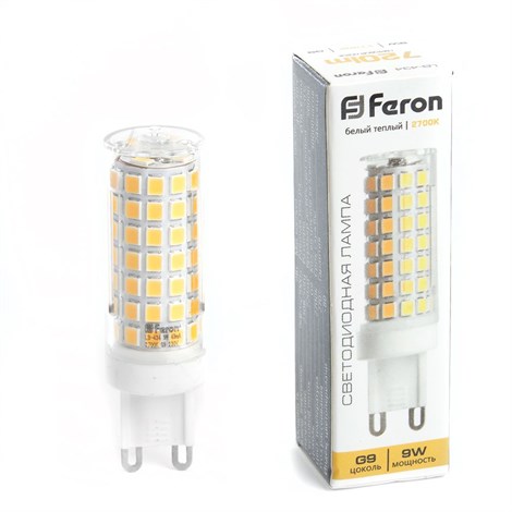 Лампа светодиодная Feron LB-434 G9 9W 175-265V 2700K - фото 64060