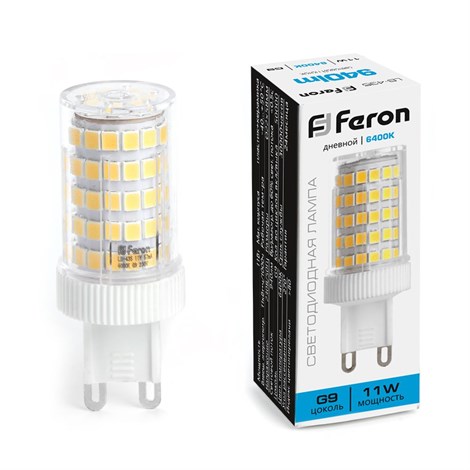 Лампа светодиодная Feron LB-435 G9 11W 175-265V 6400K - фото 64074