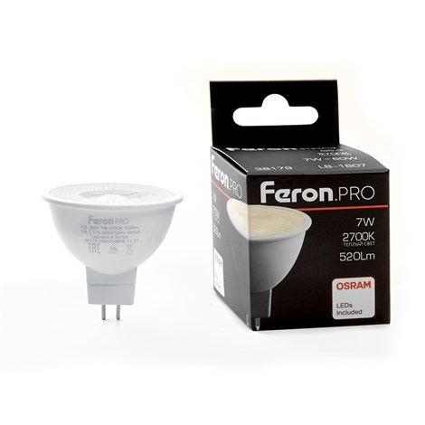 Лампа светодиодная Feron.PRO LB-1607 G5.3 7W 175-265V 2700K - фото 64093