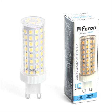 Лампа светодиодная Feron LB-437 G9 15W 175-265V 6400K - фото 64213