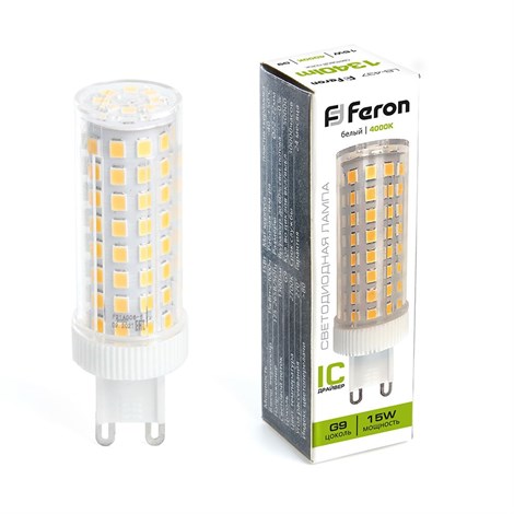 Лампа светодиодная Feron LB-437 G9 15W 175-265V 4000K - фото 64232