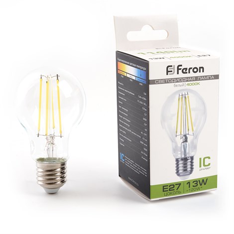Лампа светодиодная Feron LB-613 Шар E27 13W 175-265V 4000K - фото 66120