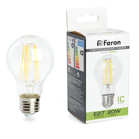 Лампа светодиодная Feron LB-620 Шар E27 20W 175-265V 4000K - фото 66131