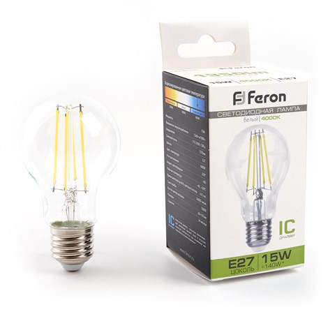 Лампа светодиодная Feron LB-615 Шар E27 15W 175-265V 4000K - фото 66137