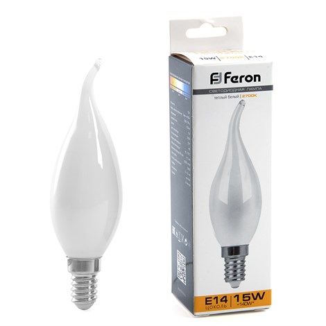 Лампа светодиодная Feron LB-718 Свеча на ветру E14 15 230V 2700K - фото 66218