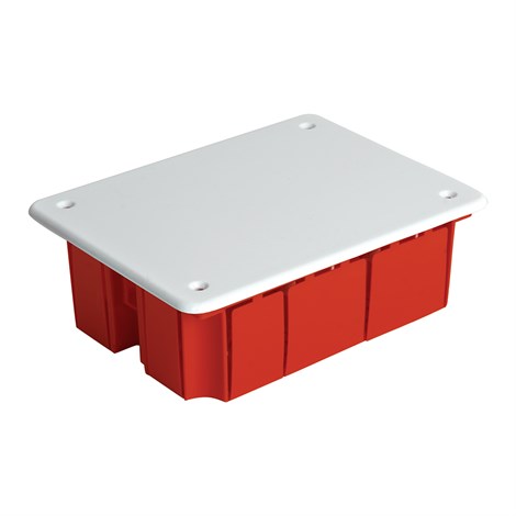 Коробка монтажная для сплошных стен, с крышкой, 120*92*45мм STEKKER EBX30-01-1-20-120, красный - фото 67983