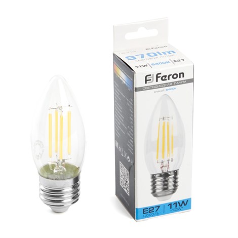 Лампа светодиодная Feron LB-713 Свеча E27 11W 230V 6400K - фото 68074