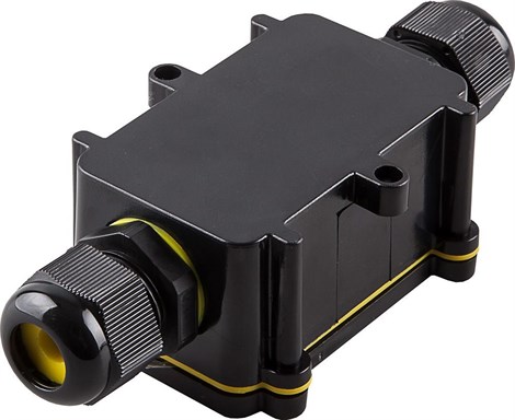 Коробка распределительная  LD522 водонепроницаемая на 2 выхода, 450V, 125x55x36, черный - фото 70767