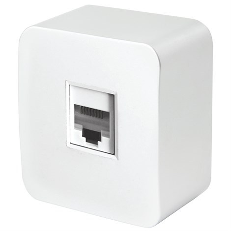 Розетка RJ-45 открытой установки, STEKKER, серия София, 1-местная, белый, MST00-20-01 - фото 74049