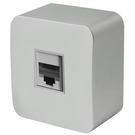 Розетка RJ-45 открытой установки, 1-местная, STEKKER, серия София, серебро, MST00-20-03 - фото 74059