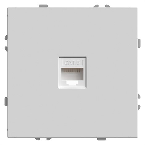 Розетка компьютерная 1-местная RJ-45 (механизм), STEKKER, серия Эмили, RST00-5117-01, белый фарфор, soft touch - фото 76812