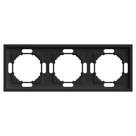 Рамка STEKKER, PFR00-5003-05 3-местная, серия Эмили, черный уголь, soft touch - фото 76844
