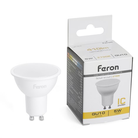 Лампа светодиодная Feron LB-24 MR16 GU10 5W 175-265V 2700K - фото 79933